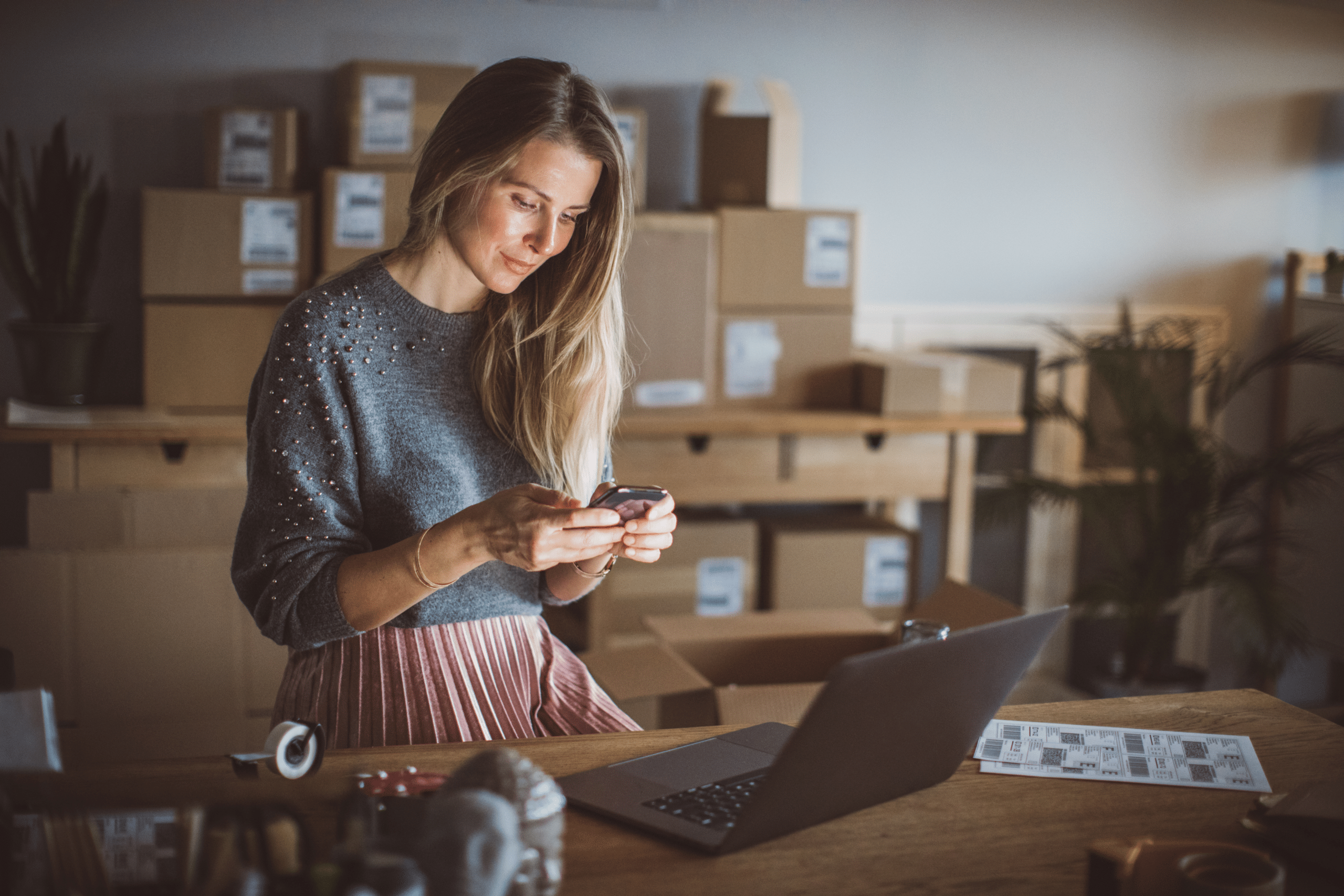 Retail Woman Checking Inventory