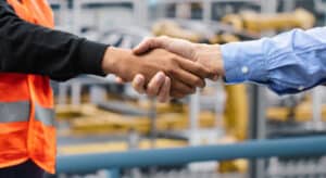 two people shaking hands