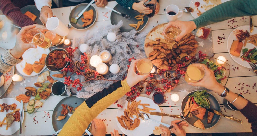 holiday meal table