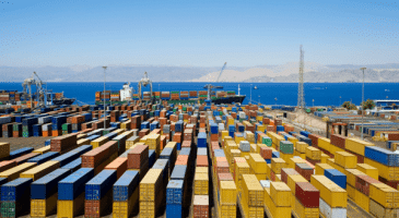 shipping containers at the port