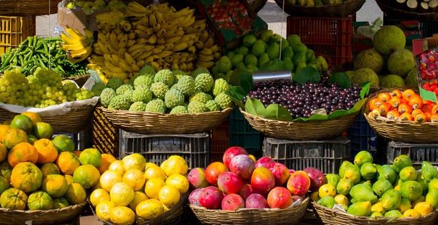 fresh produce on display