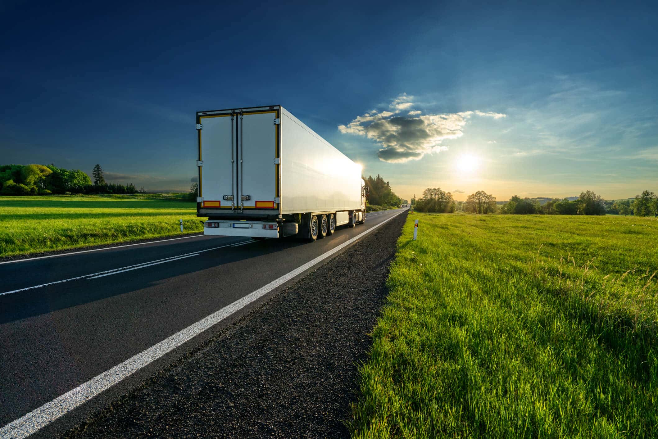 semi truck on highway