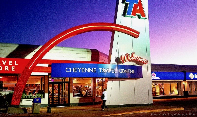 truck stop entrance