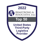Armstrong & Associates Inc. Top 50 U.S. 3PL Logistics Providers 2022 Award Logo