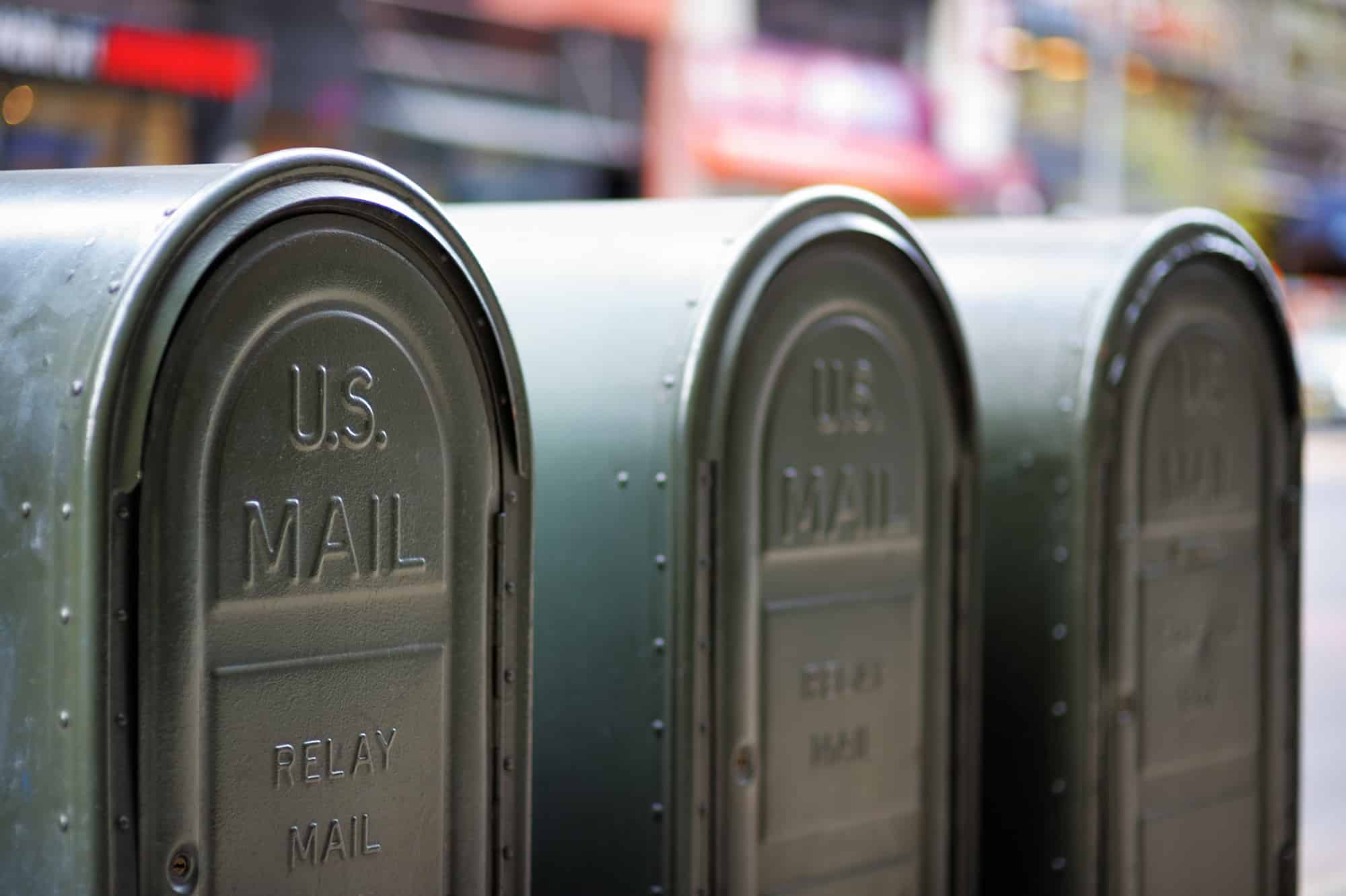 3 U.S. Mailboxes