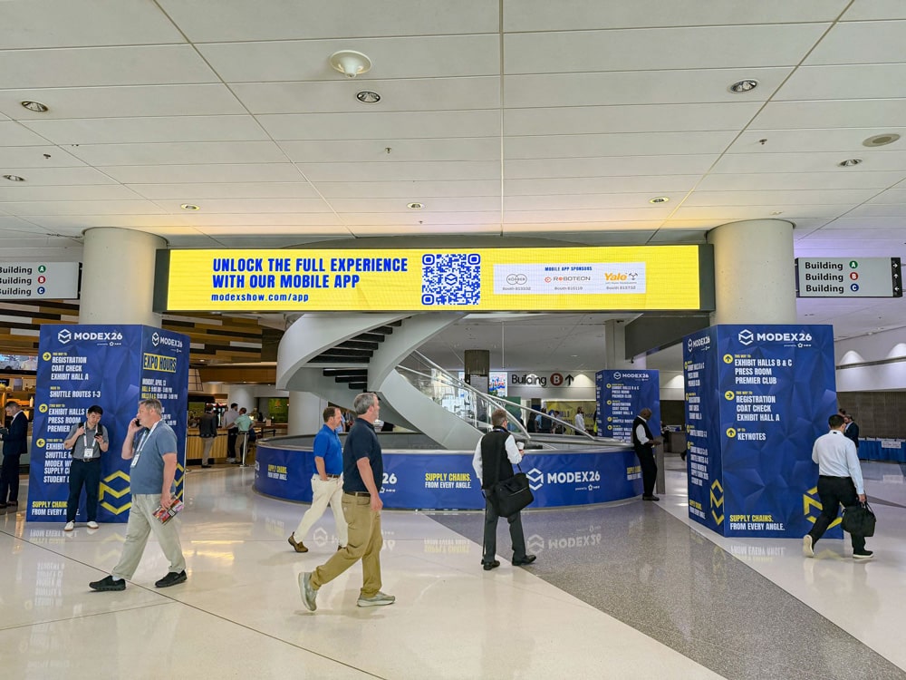 a view of the Modex 2026 entrance in Atlanta