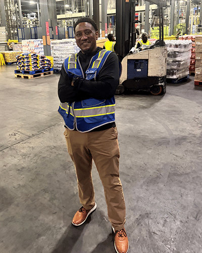 Chris Outlaw, Director of Operations at Capstone Logistics, at a warehouse operation